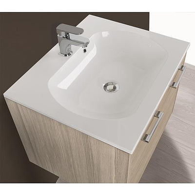 Waschtischunterschrank Eni mit Waschtisch aus Mineralguss, 600 mm Breite