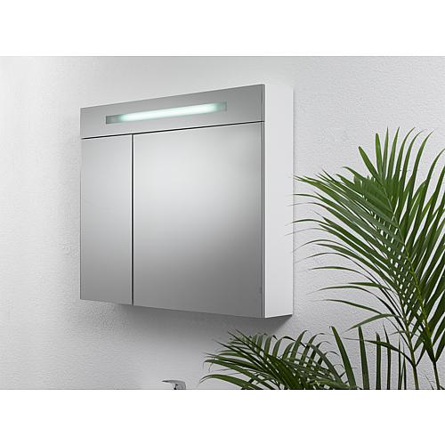 Spiegelschrank mit beleuchteter LED-Zierblende, 900 mm Breite