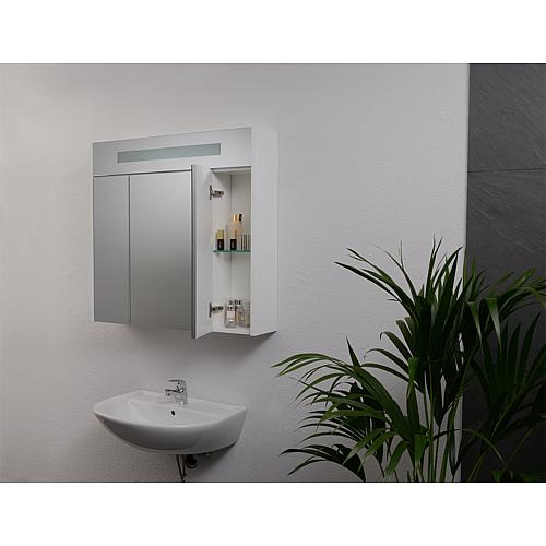 Spiegelschrank mit beleuchteter Zierblende, 950 mm Breite