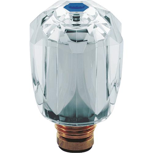 Oberteil Grohe DN 15 (1/2") mit Brillant Griff, Markierung blau