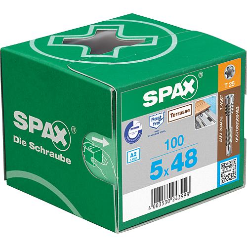 SPAX® Terrassenschraube, Gewinde-ø: 5,0 mm, Kopf-ø: 7,0 mm, Standardverpackung