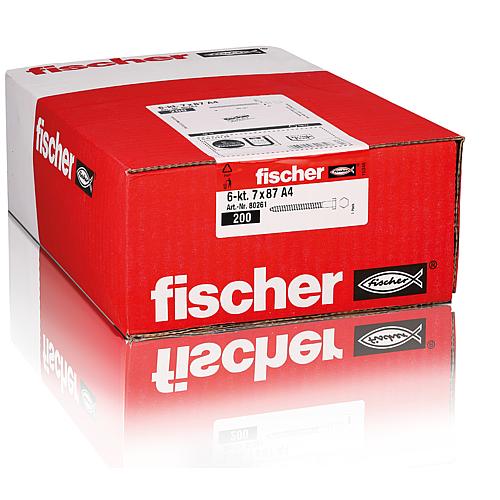 Fischer, Sicherheitsschraube, Gewinde-ø d1: 7,0 mm, Edelstahl A4