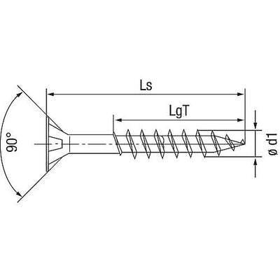 SPAX® Universalschraube, Gewinde-ø d1: 4,5 mm, Kopf-ø: 8,8 mm, Standardverpackung