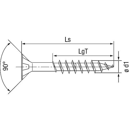 SPAX® Universalschraube, Gewinde-ø d1: 3,5 mm, Kopf-ø: 7,0 mm, Standardverpackung