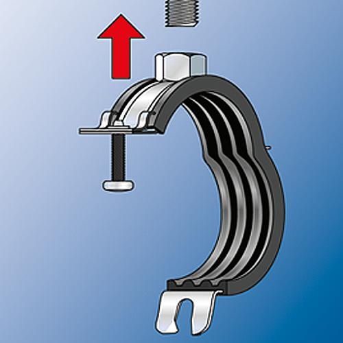 fischer Gelenkrohrschelle FGRS Plus M8/M10 verzinkt, einteilig