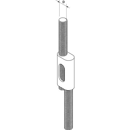 Parallelverbinder, Zinkdruckguss M8