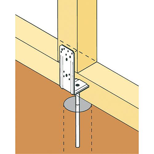 Pfostenfuß LB höhenverstellbar