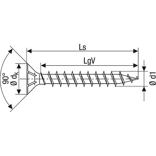 SPAX® Universalschraube, Gewinde-ø d1: 3,0 mm, Kopf-ø: 6,0 mm