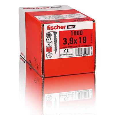 Fischer, Schnellbauschrauben, Feingewinde, Phosphatiert, Trompetenkopf, PH
