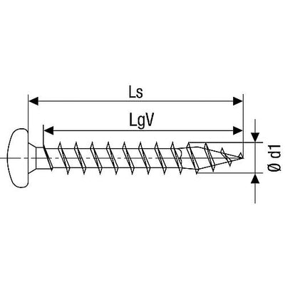 SPAX® Universalschraube, Gewinde-ø d1: 5,0 mm, Kopf-ø: 8,0 mm, Standardverpackung