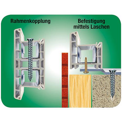 SPAX® Rahmenanker Fensterbau (Holzrahmen), Vollgewinde, WIROX®, Zylinderkopf, T-STAR plus, gehärtet, gleitbeschichtet