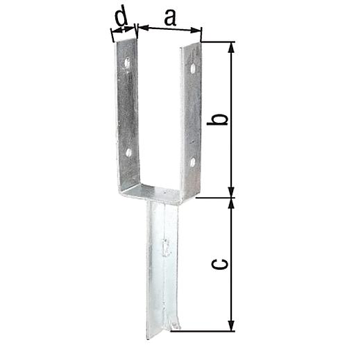 Pfostenträger U-Form