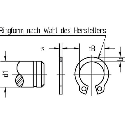 Sicherungsringe für Wellen DIN 471