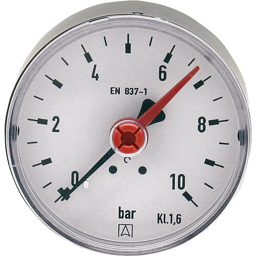 Rohrfedermanometer Solar ø 63 mm, DN8 (¼") axial