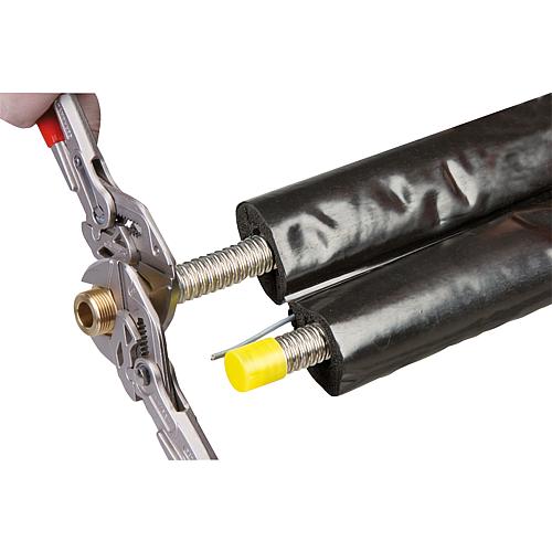 QuickFix-Pro Wellrohrverschraubung (Steckfitting), Flexrohr x Cu-Rohr