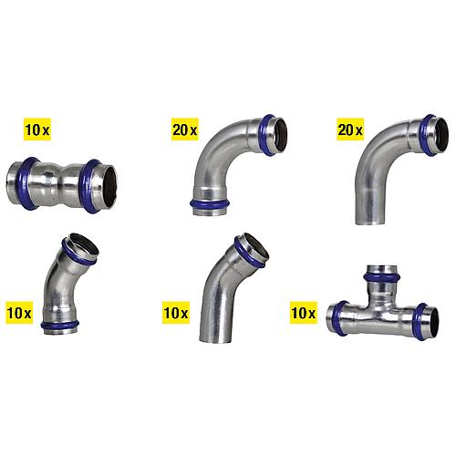 Pressfitting Edelstahl-Paket V-Kontur,