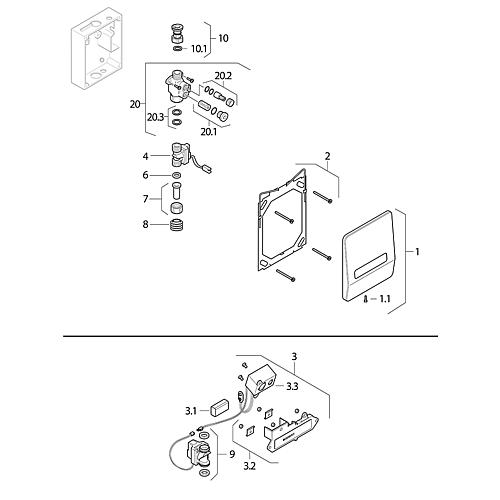 Geberit Urinalsteuerung Infrarot / Batterie, zu HyTronic Highline