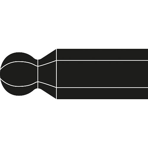 Winkelschlüsselsatz für Innen-Sechskant, kurze Form, gestellverchromt, 9-teilig