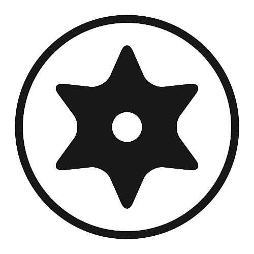 Winkelschlüssel 967 SPKL BO WERA, für TORX®, mit Bohrung, BlackLaser Oberfläche, ummantelt, farblich gekennzeichnet